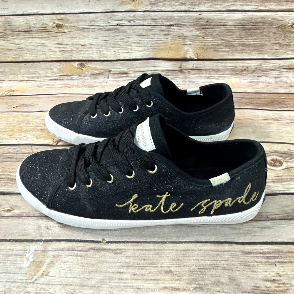 Kate Spade Girls Keds Champion Glitter Celebrations Lace Up Tennis Shoes 4M - Picture 4 of 8